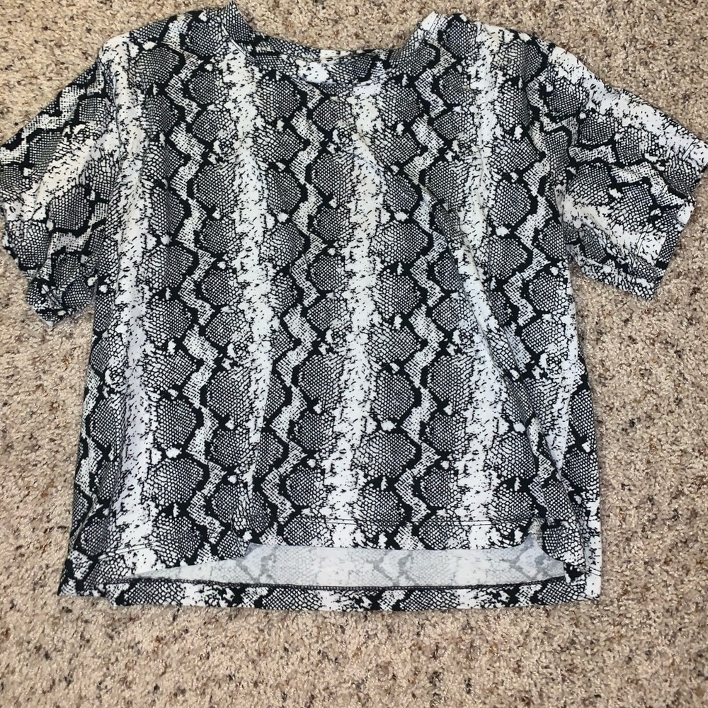 Snake Print Crop Top